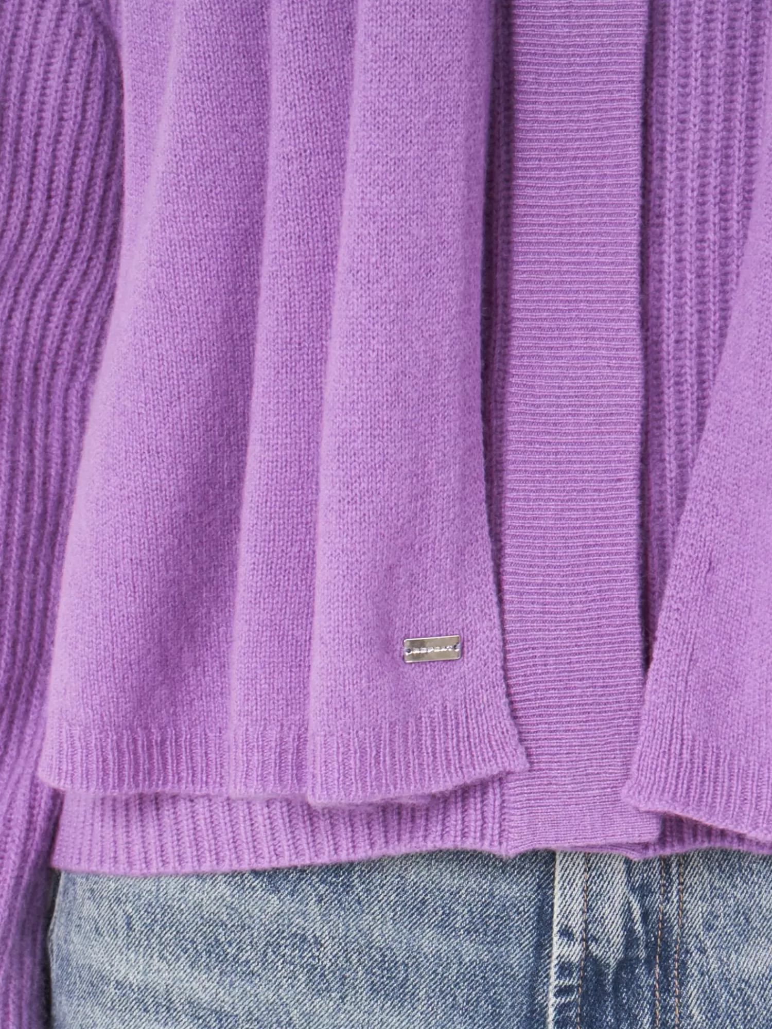 REPEAT cashmere Schals>Basic Feinstrick-Schal Aus Bio-Kaschmir Lilac