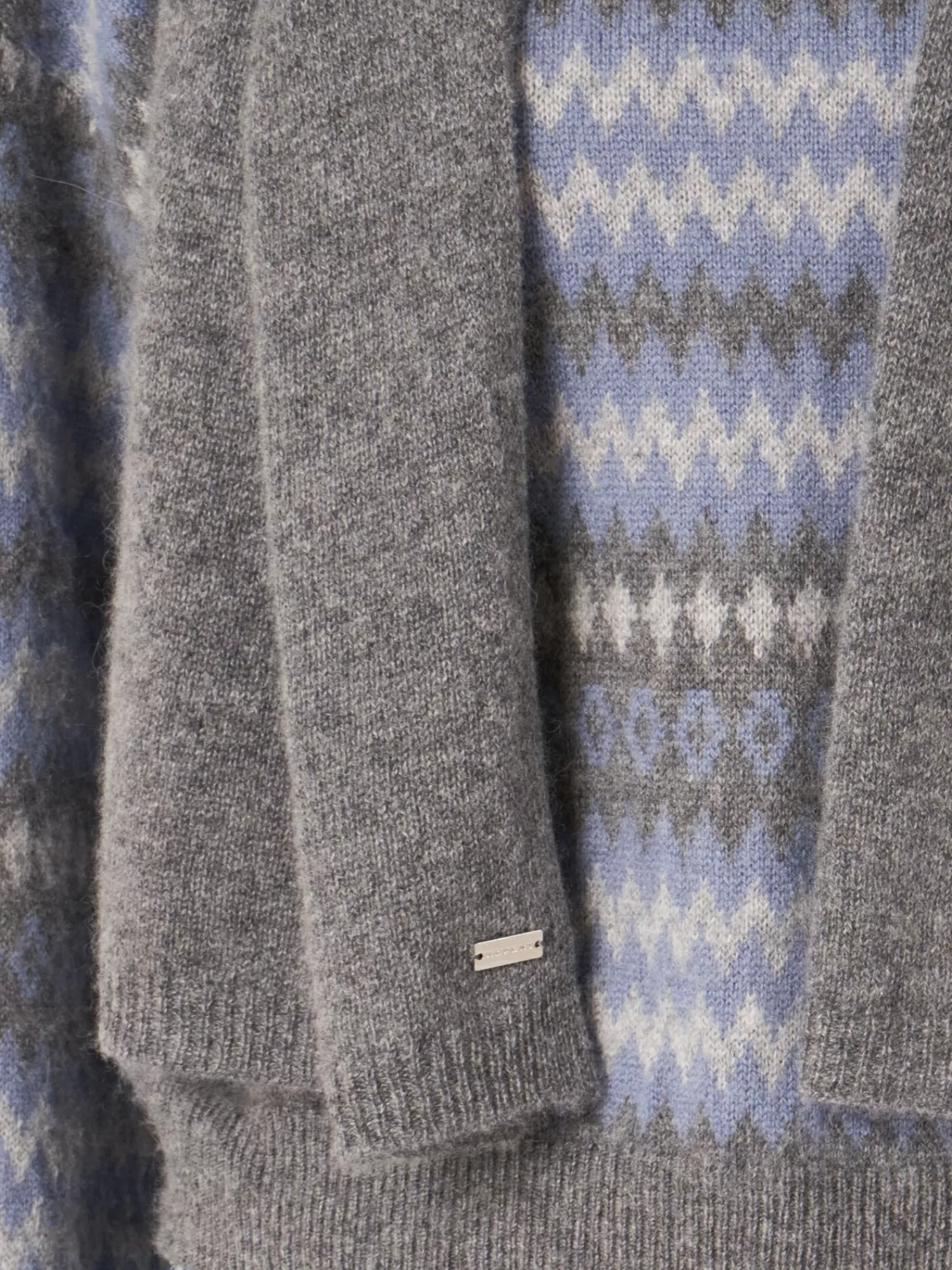 REPEAT cashmere Schals>Basic Feinstrick-Schal Aus Bio-Kaschmir Med Grey