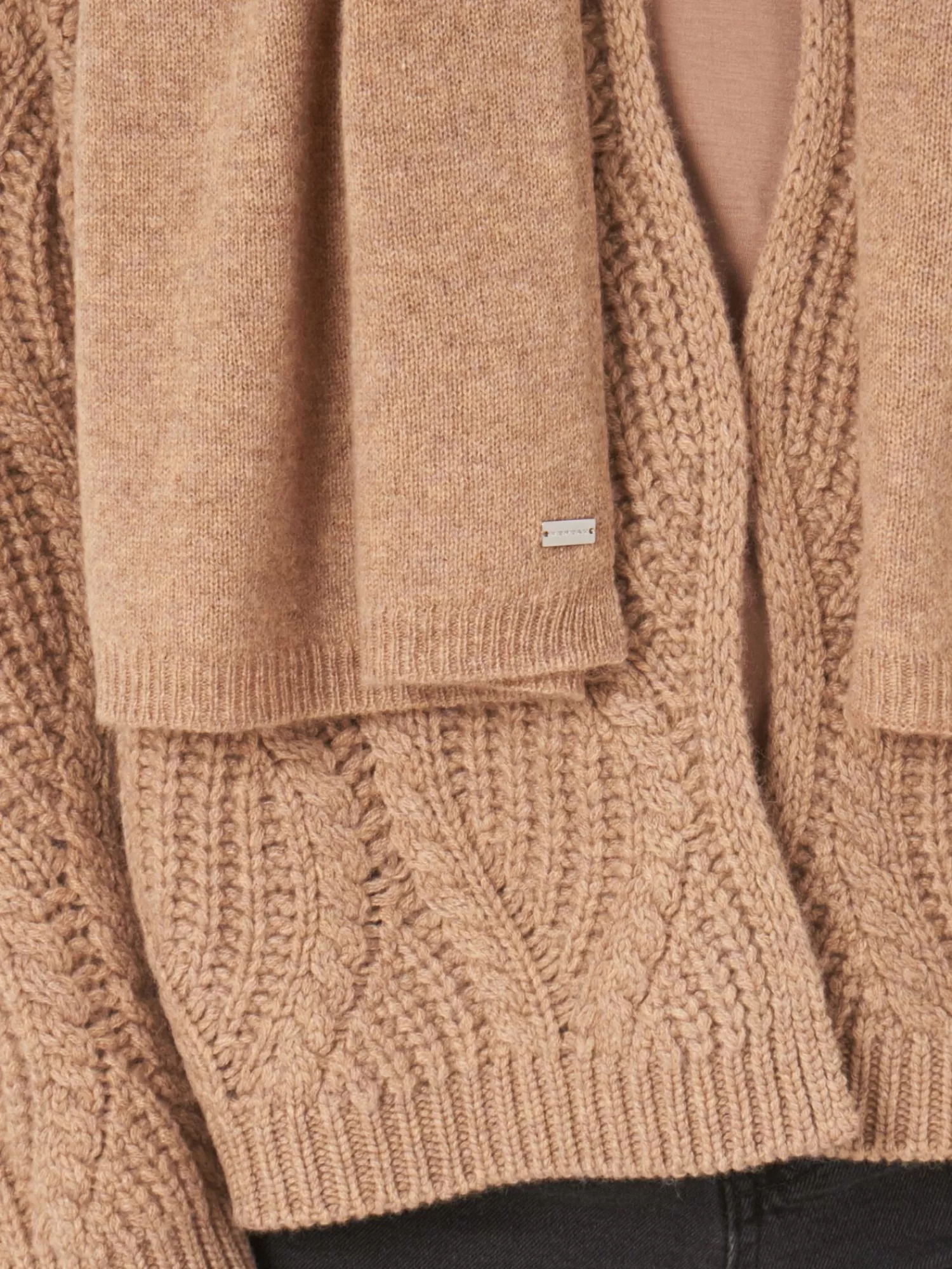 REPEAT cashmere Schals>Basic Feinstrick-Schal Aus Bio-Kaschmir Camel