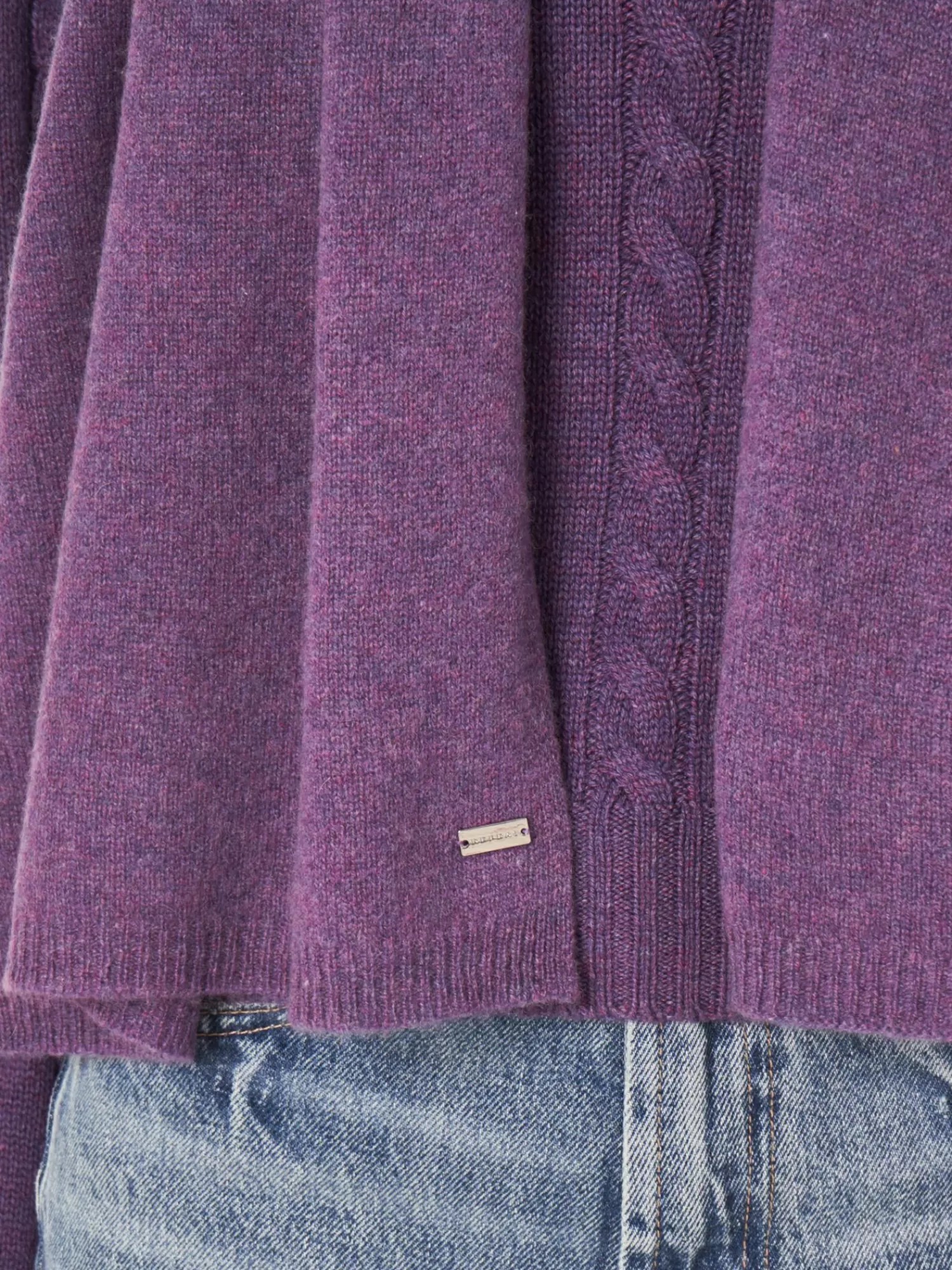 REPEAT cashmere Schals>Basic Feinstrick-Schal Aus Bio-Kaschmir Amethyst