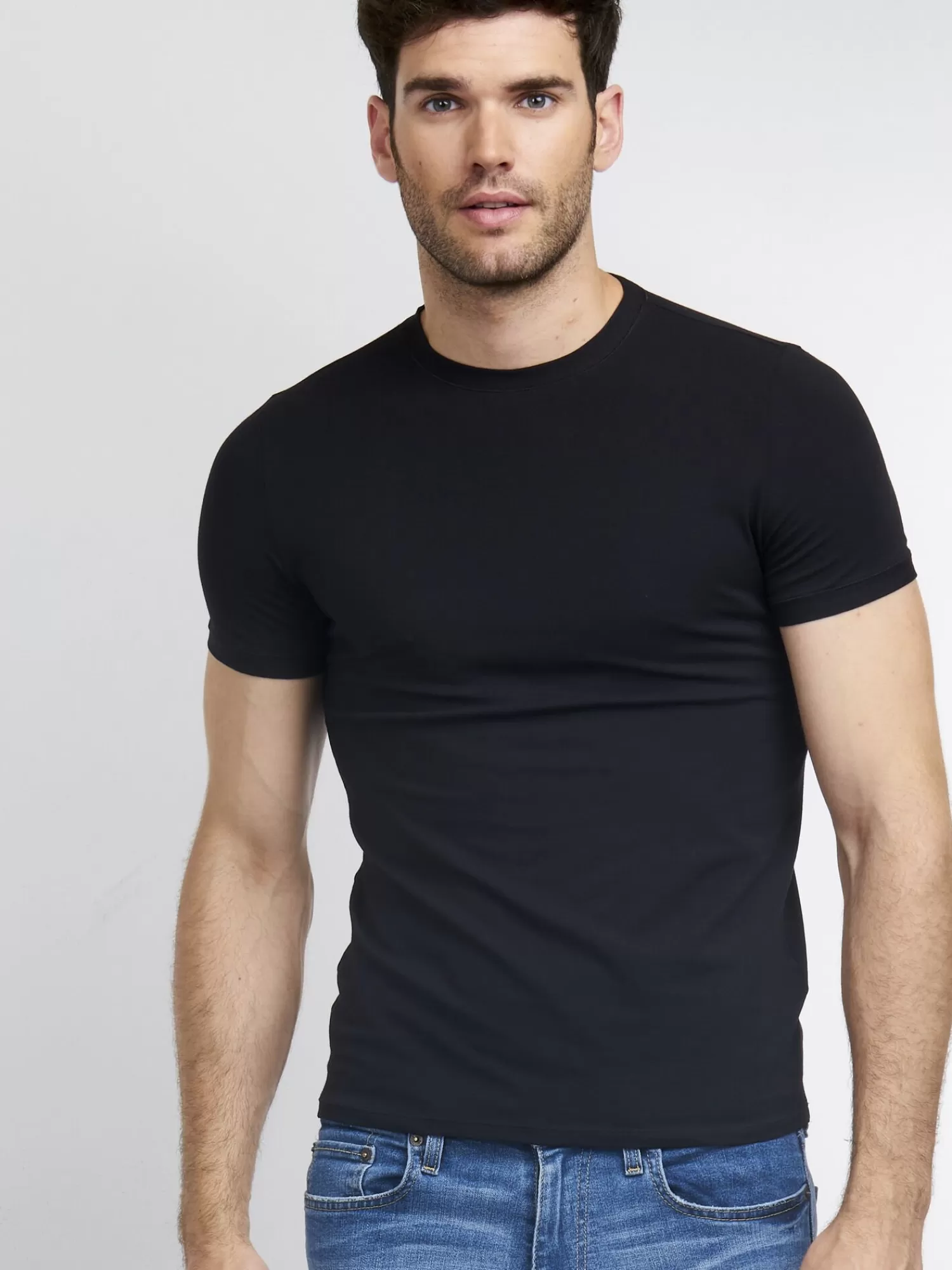 REPEAT cashmere T-Shirts>Basic Herren T-Shirt Black