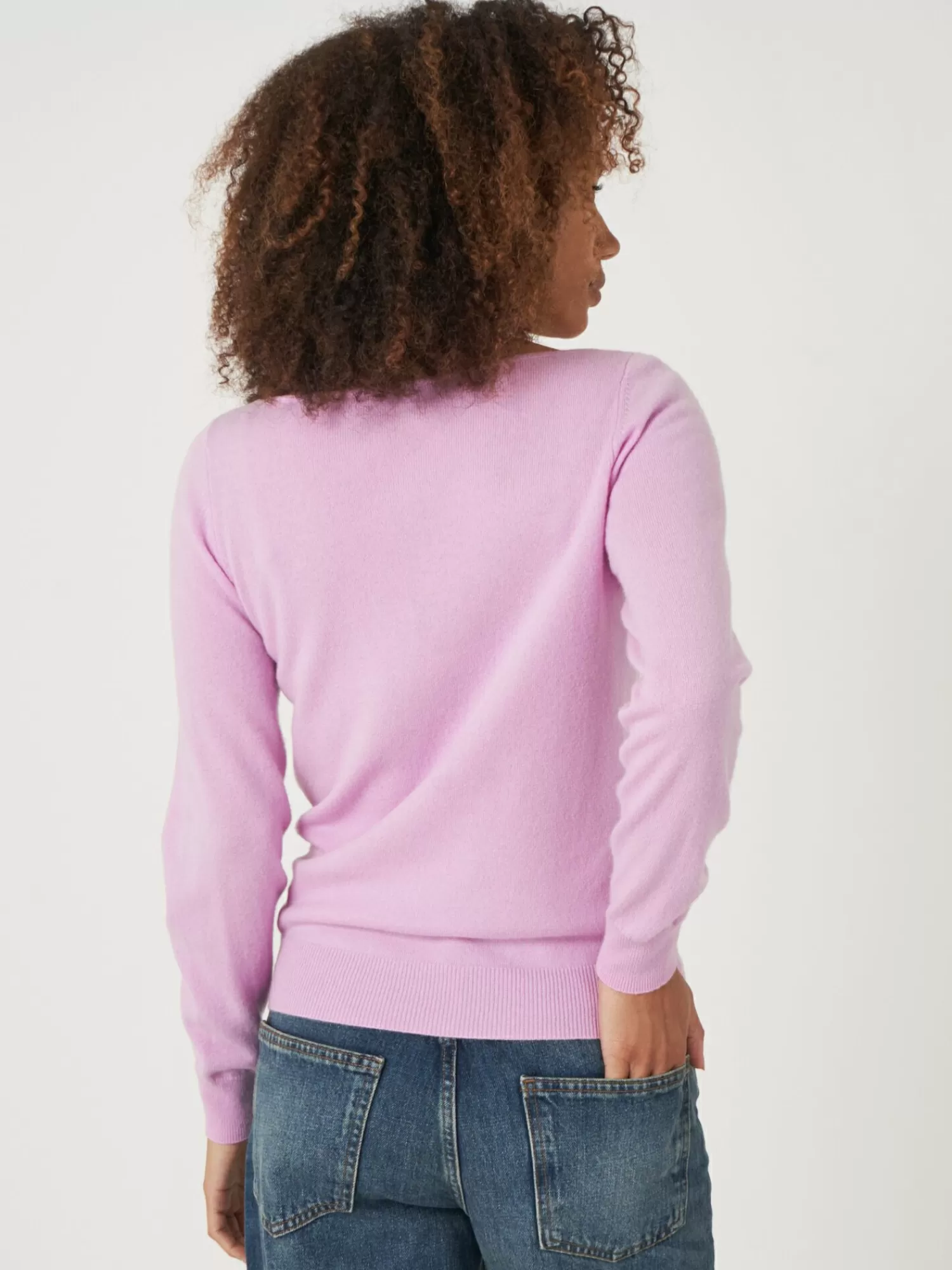 REPEAT cashmere Pullover>Basic Pullover Mit U-Boot-Ausschnitt Aus Bio-Kaschmir Candy