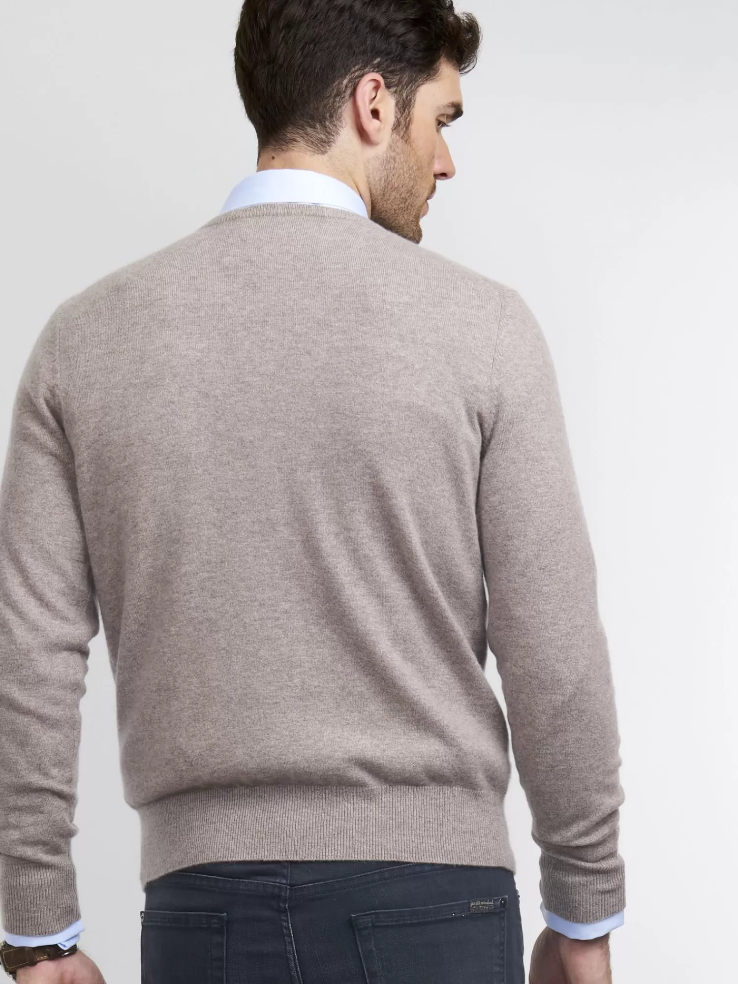 REPEAT cashmere Pullover>Basic Rundhalspullover Aus Kaschmir Sand