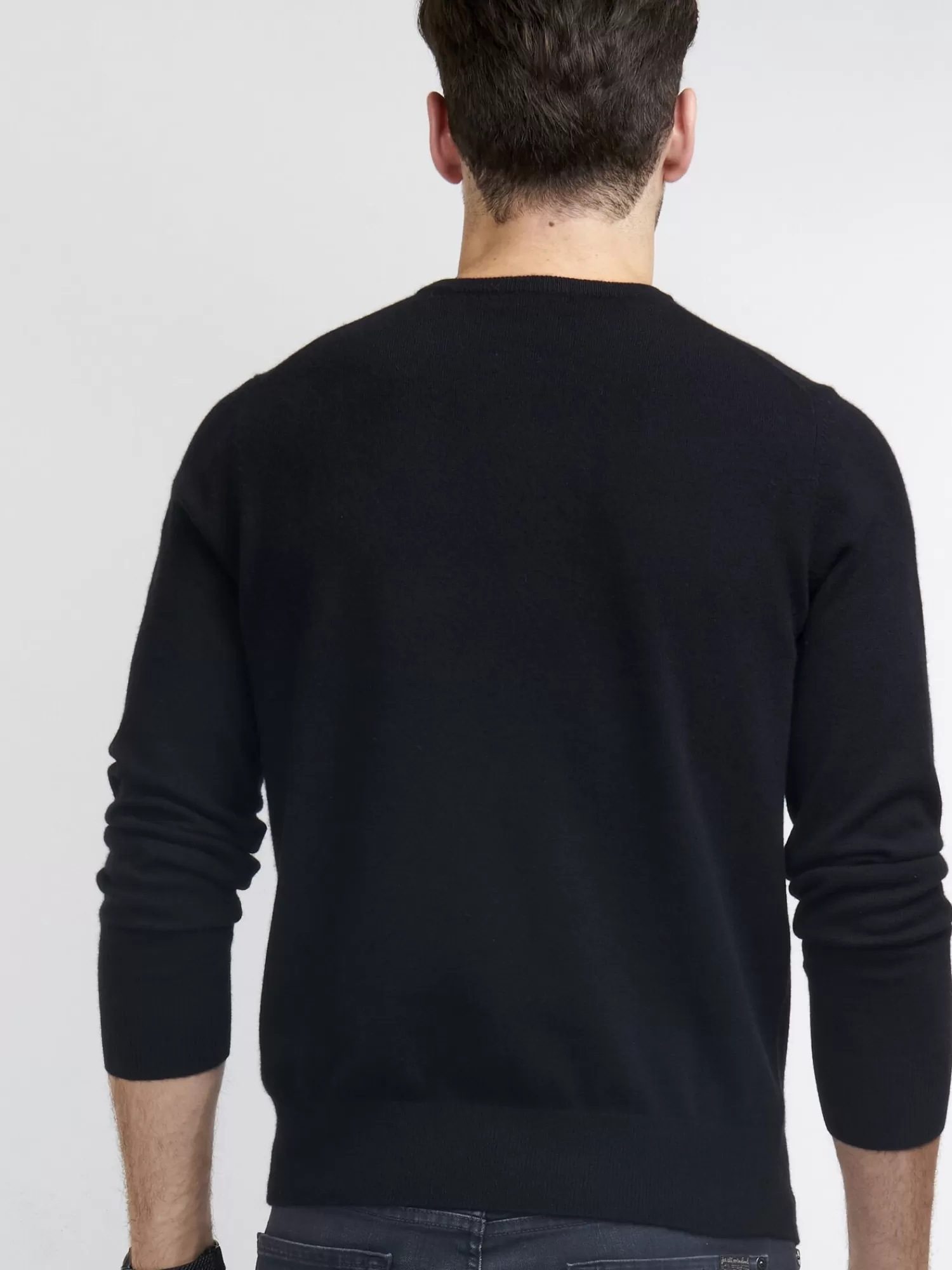 REPEAT cashmere Pullover>Basic Rundhalspullover Aus Kaschmir Black