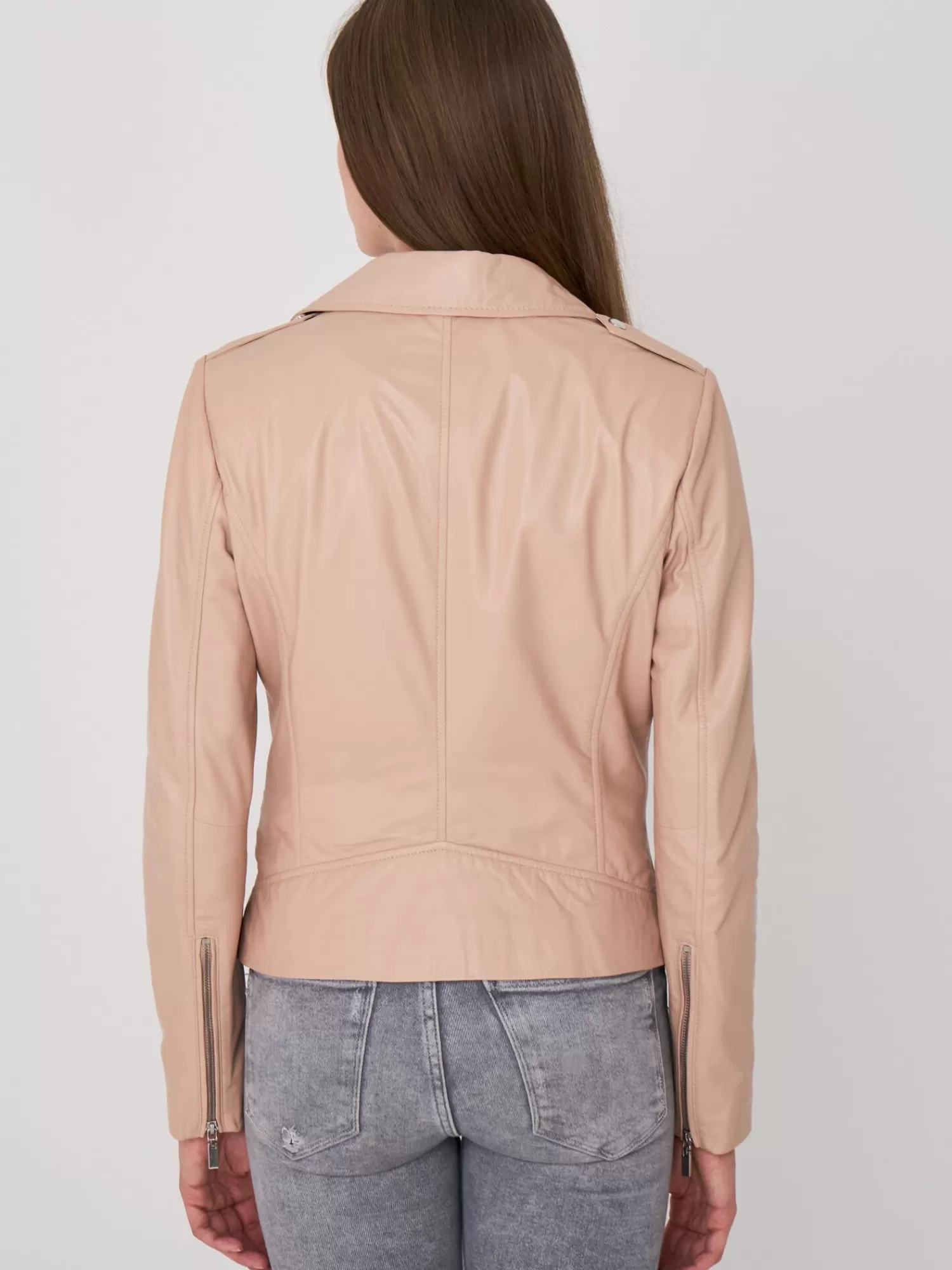 REPEAT cashmere Leder>Bikerjacke Aus Leder Nude