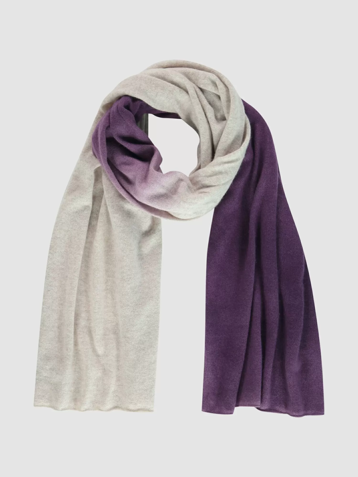 REPEAT cashmere Schals>Bio-Kaschmir-Schal Mit Dip-Dye-Muster Amethyst