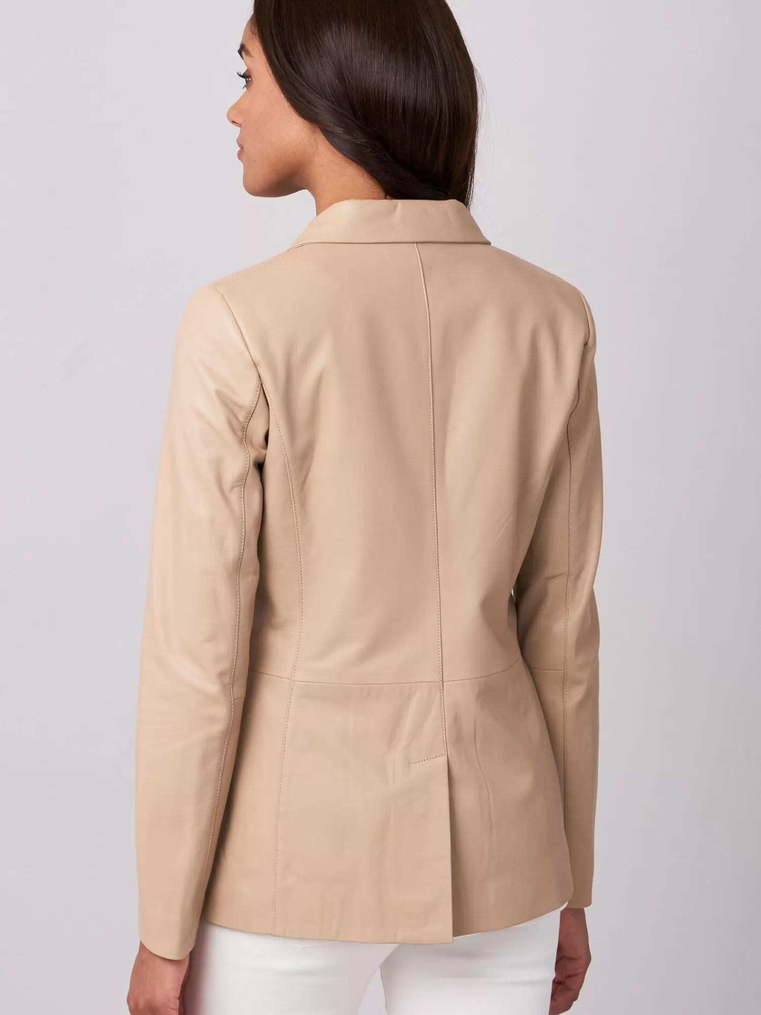 REPEAT cashmere Leder>Blazer Aus Leder Nougat