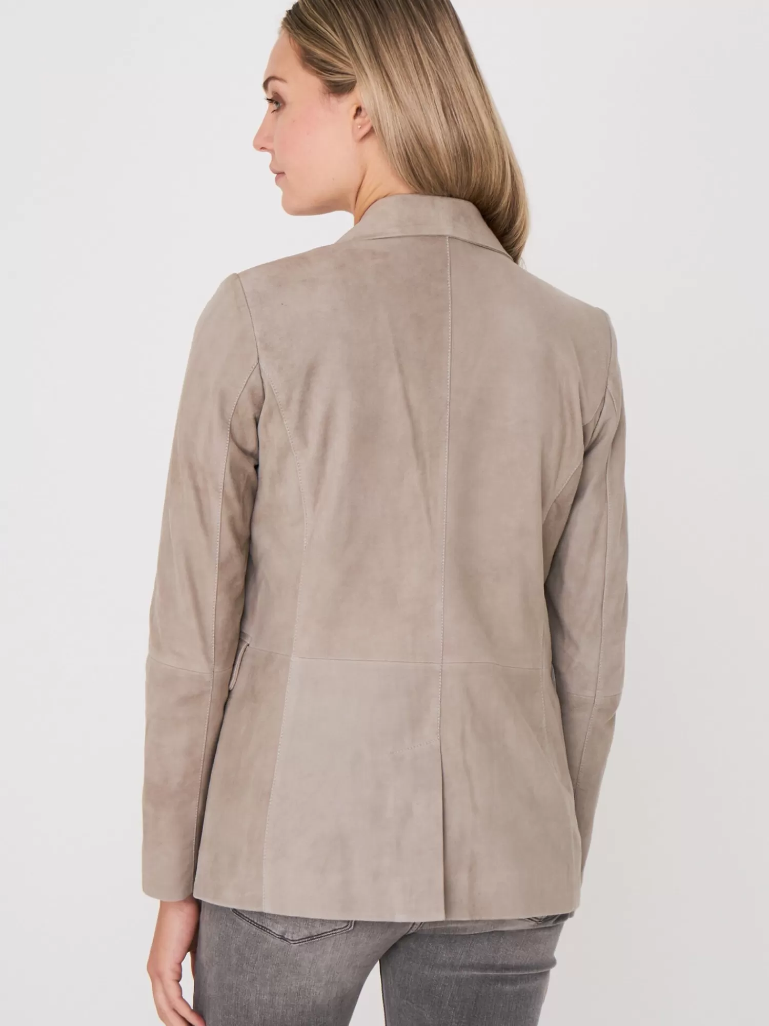 REPEAT cashmere Leder>Blazer Aus Veloursleder Drizzle