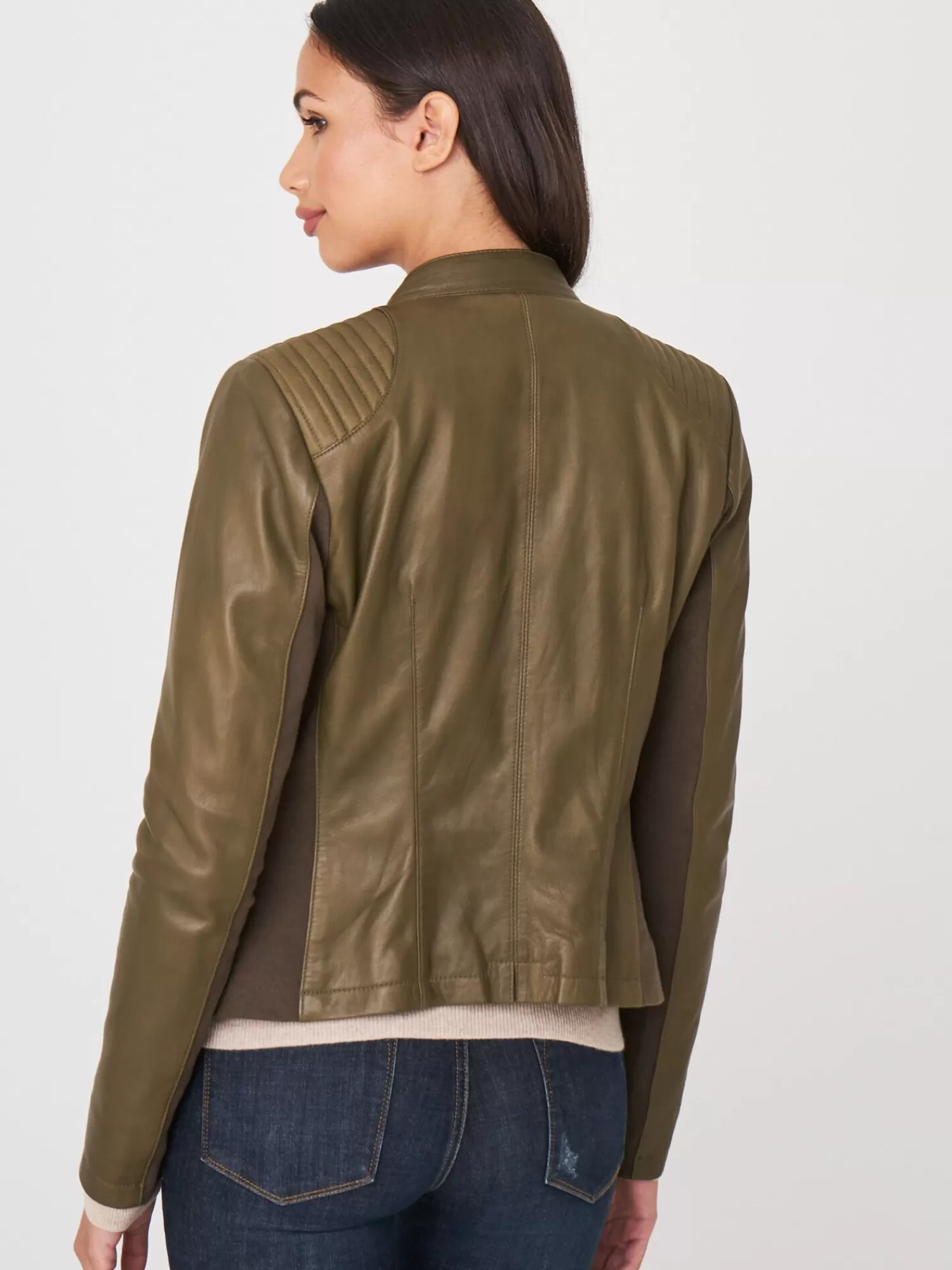 REPEAT cashmere Leder>Damen Lederjacke Verde