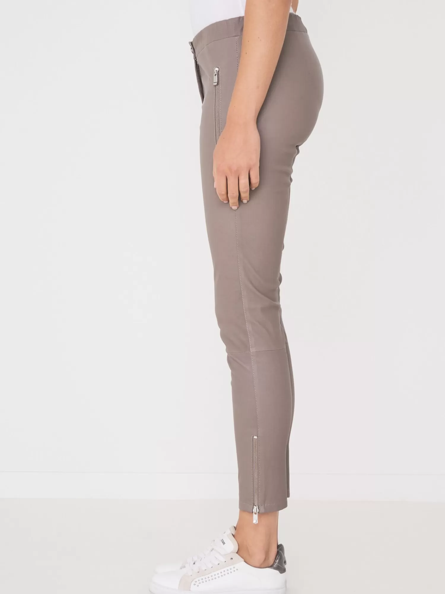 REPEAT cashmere Leder>Damenhose Aus Leder Taupe