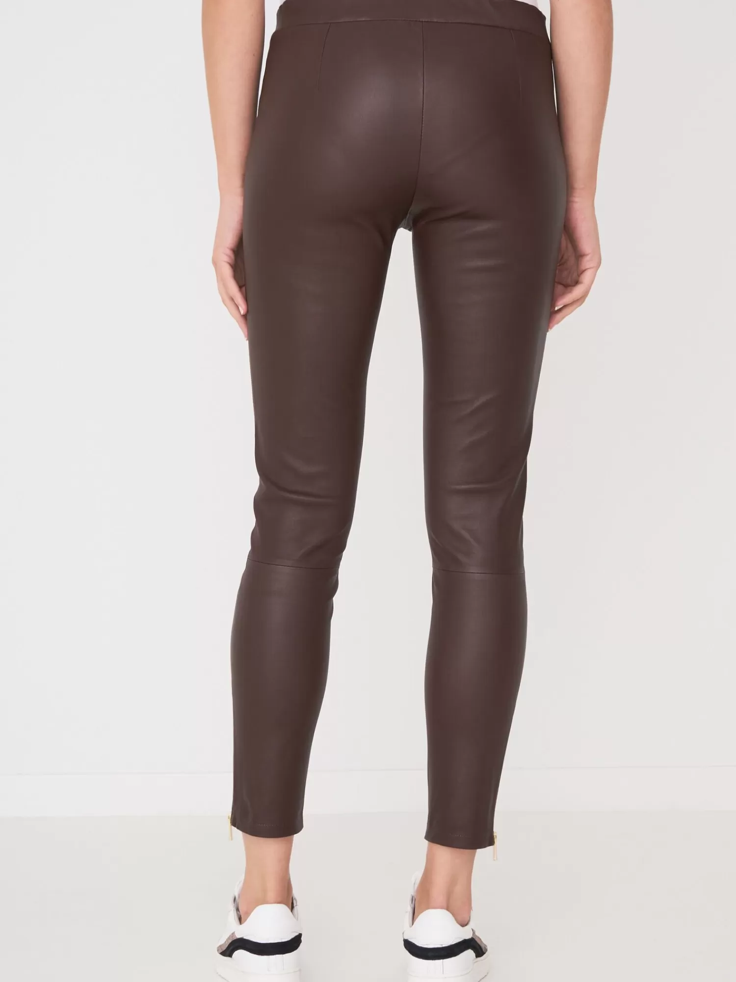 REPEAT cashmere Leder>Damenhose Aus Leder Marone