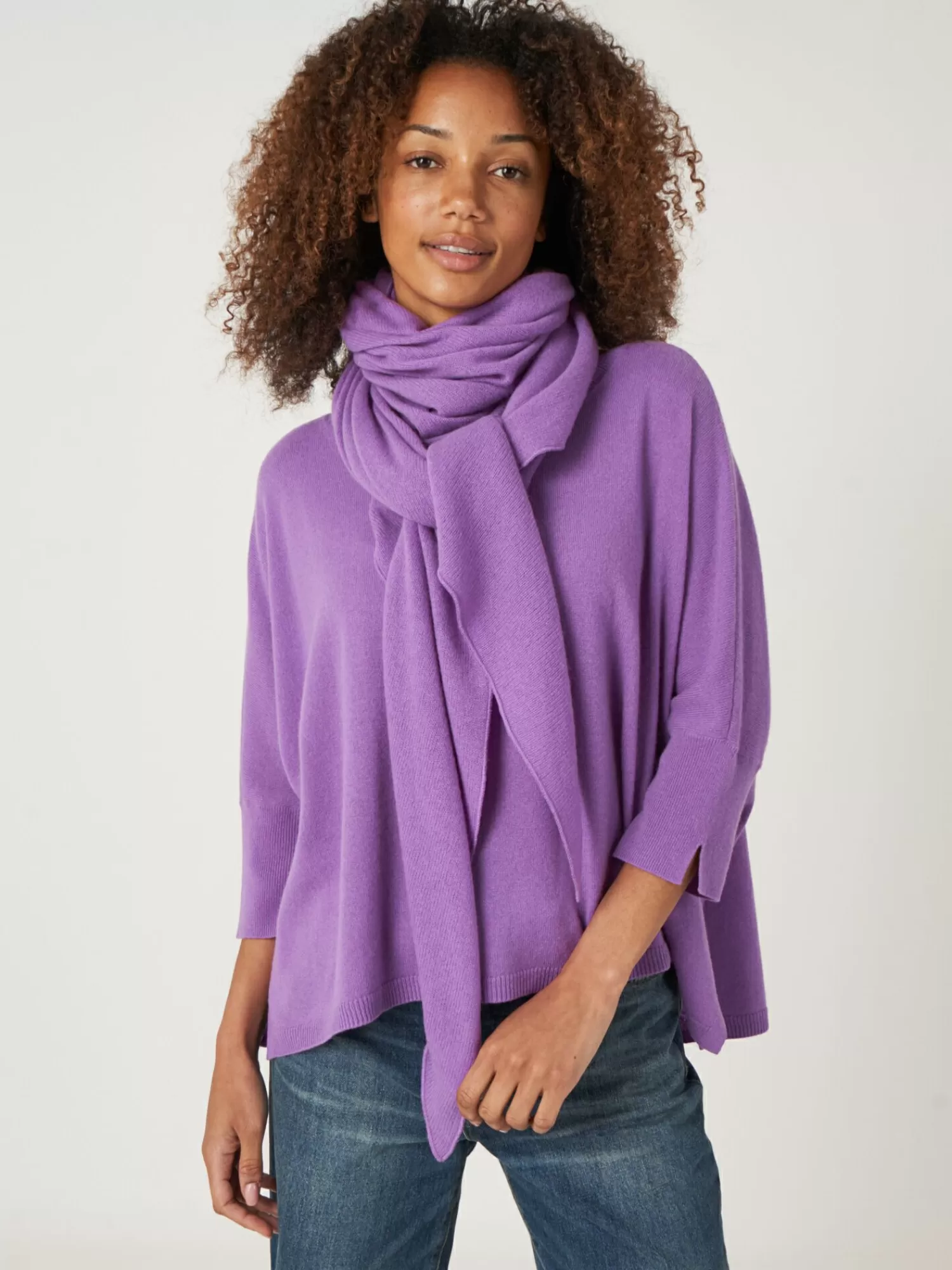 REPEAT cashmere Schals>Dreieckiger Schal Aus Bio-Kaschmir Lilac