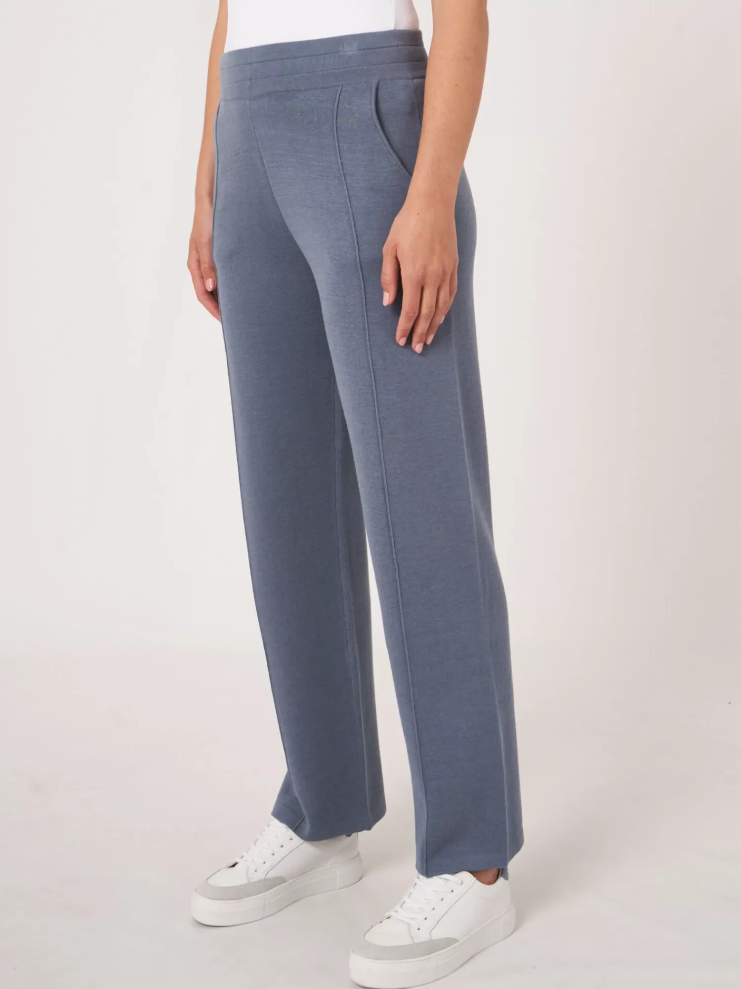 REPEAT cashmere Hosen>Gestrickte Loungehose Aus Baumwollmischung Denim