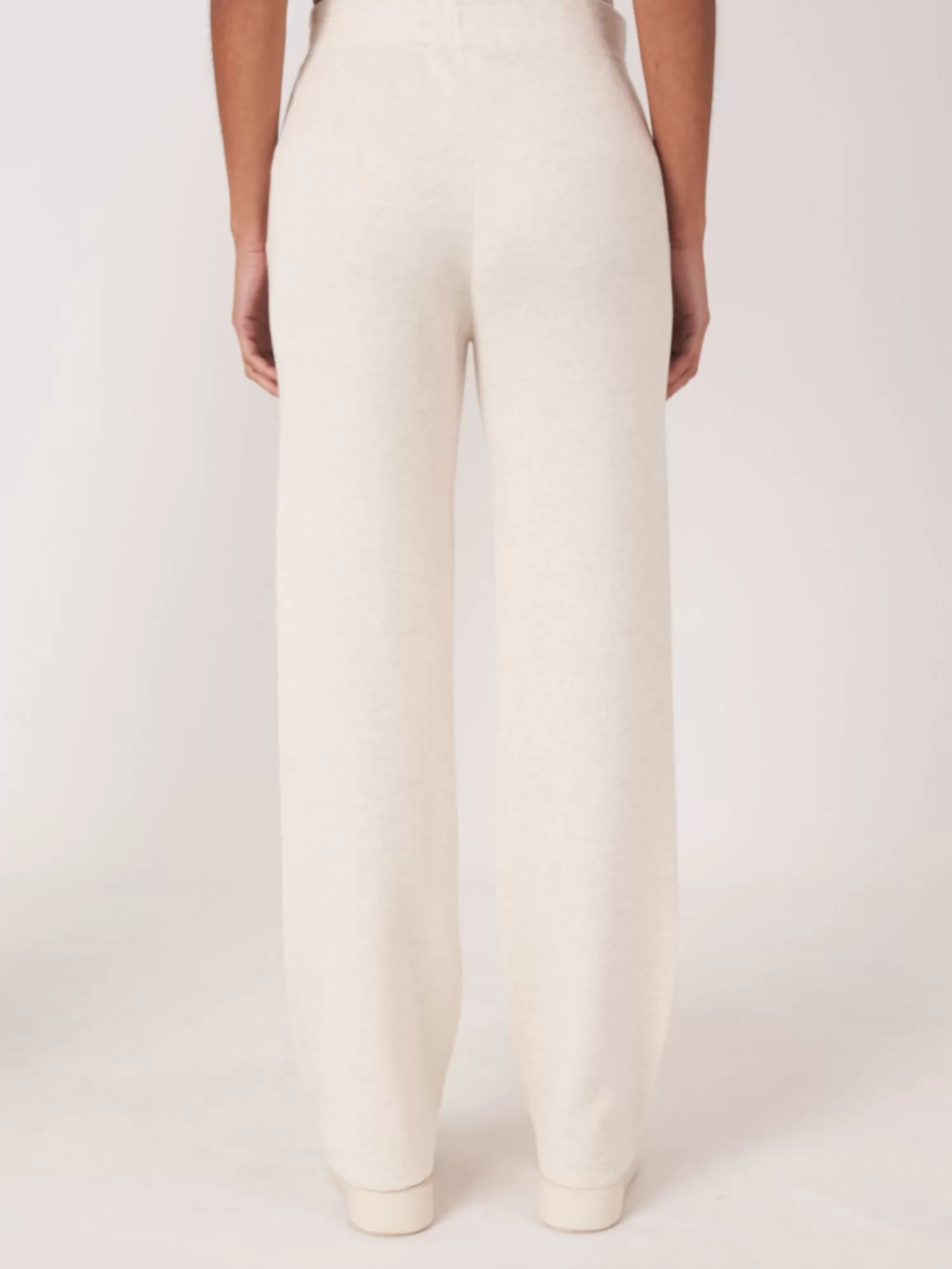 REPEAT cashmere Hosen>Gestrickte Loungehose Aus Baumwollmischung Ivory