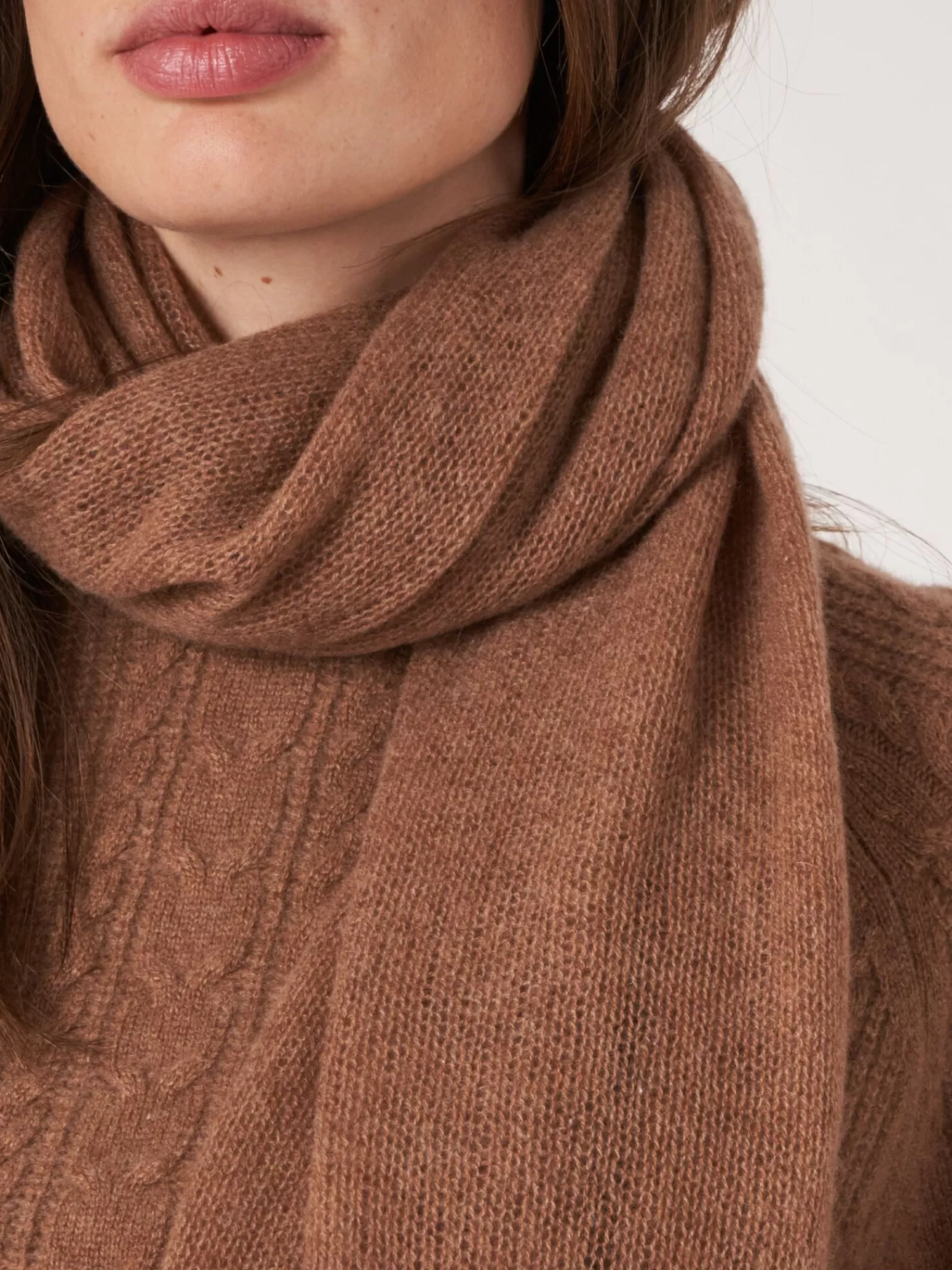 REPEAT cashmere Schals>Groser Locker Gestrickter Schal Aus Bio-Kaschmir Hazel