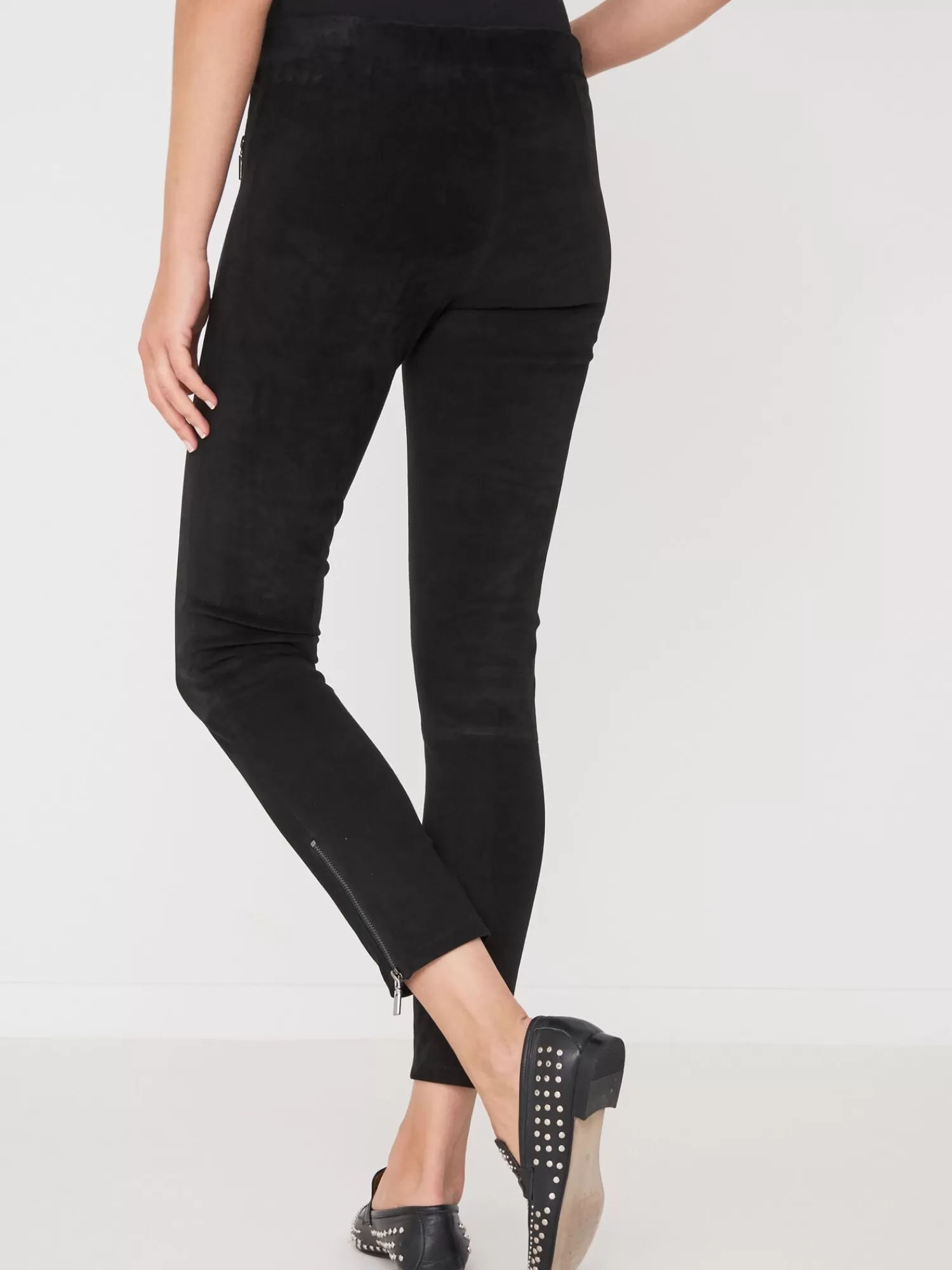 REPEAT cashmere Leder>Hose Aus Wildleder Black