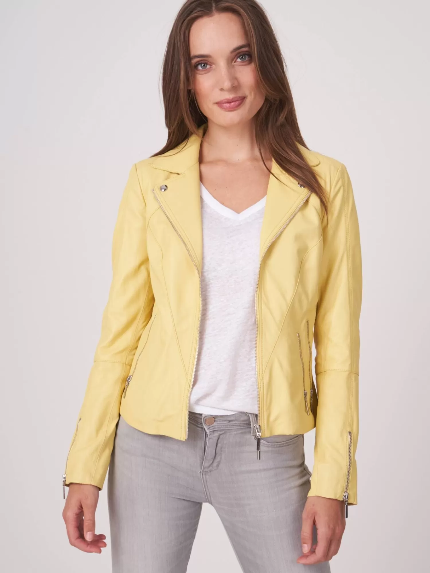 REPEAT cashmere Leder>Leder-Bikerjacke Lemonade