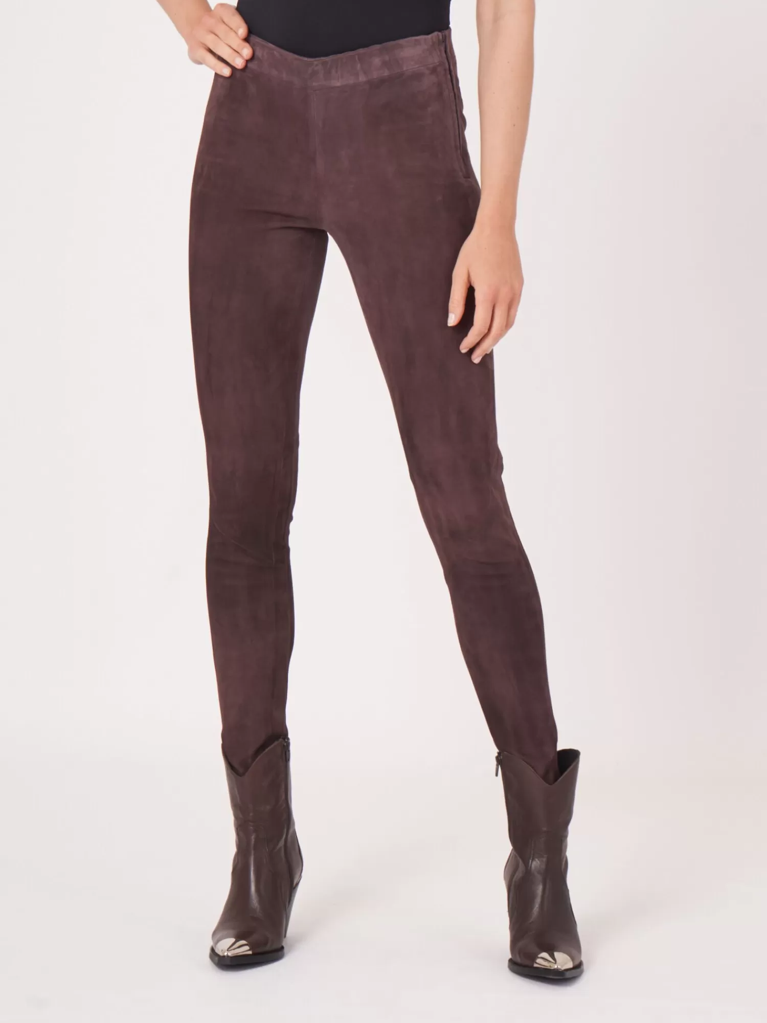 REPEAT cashmere Leder>Leggings Aus Wildleder Null