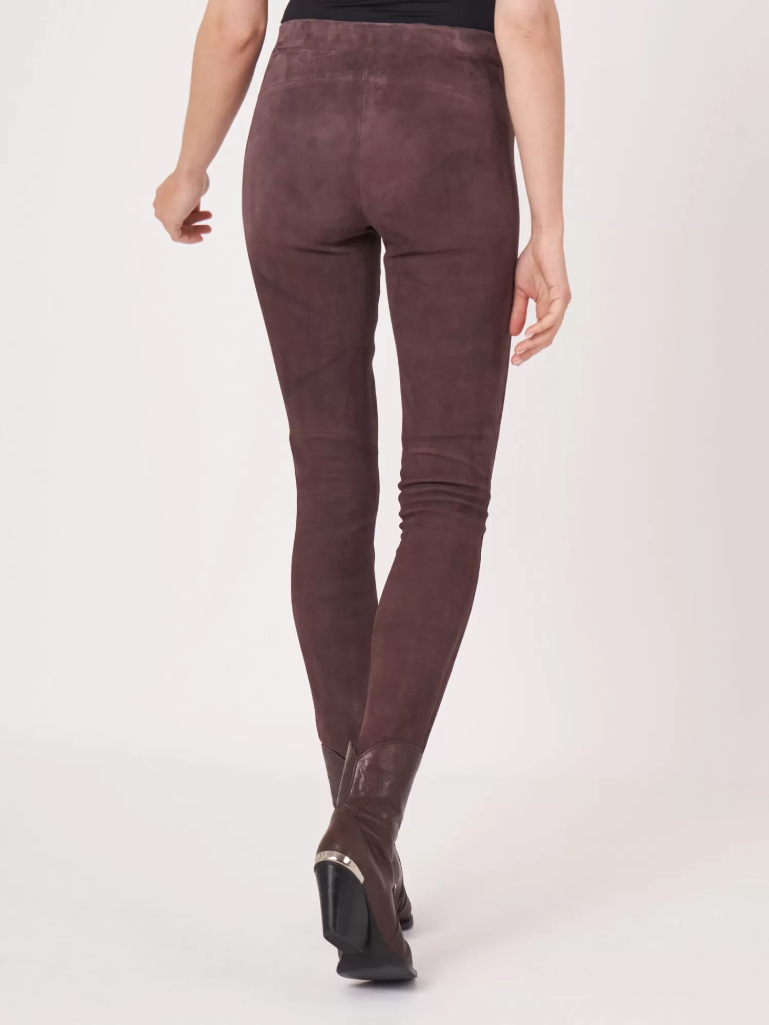 REPEAT cashmere Leder>Leggings Aus Wildleder Null