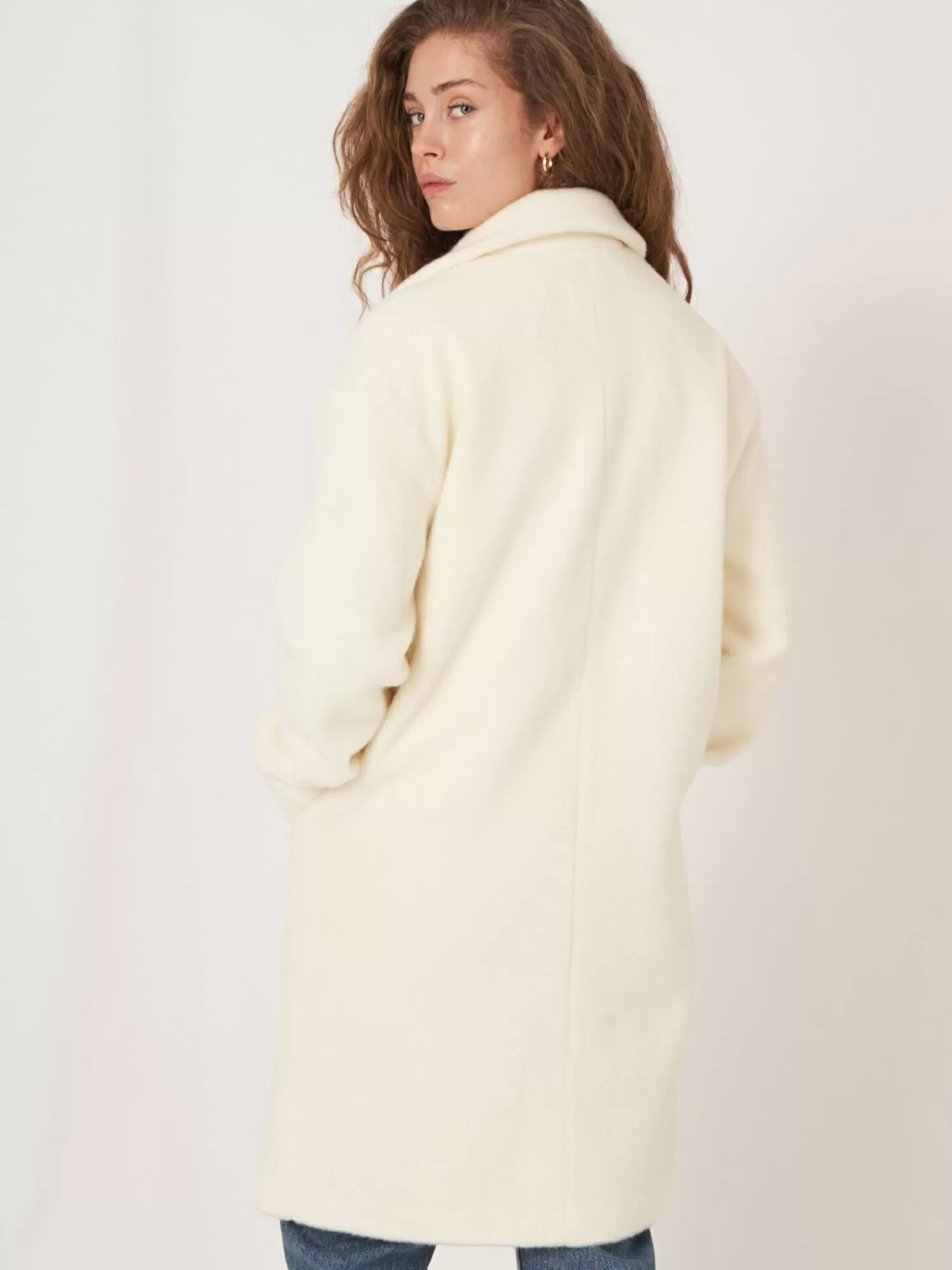 REPEAT cashmere Jacken & Blazer>Mäntel Aus Wollmischung Mit Knopfen Cream