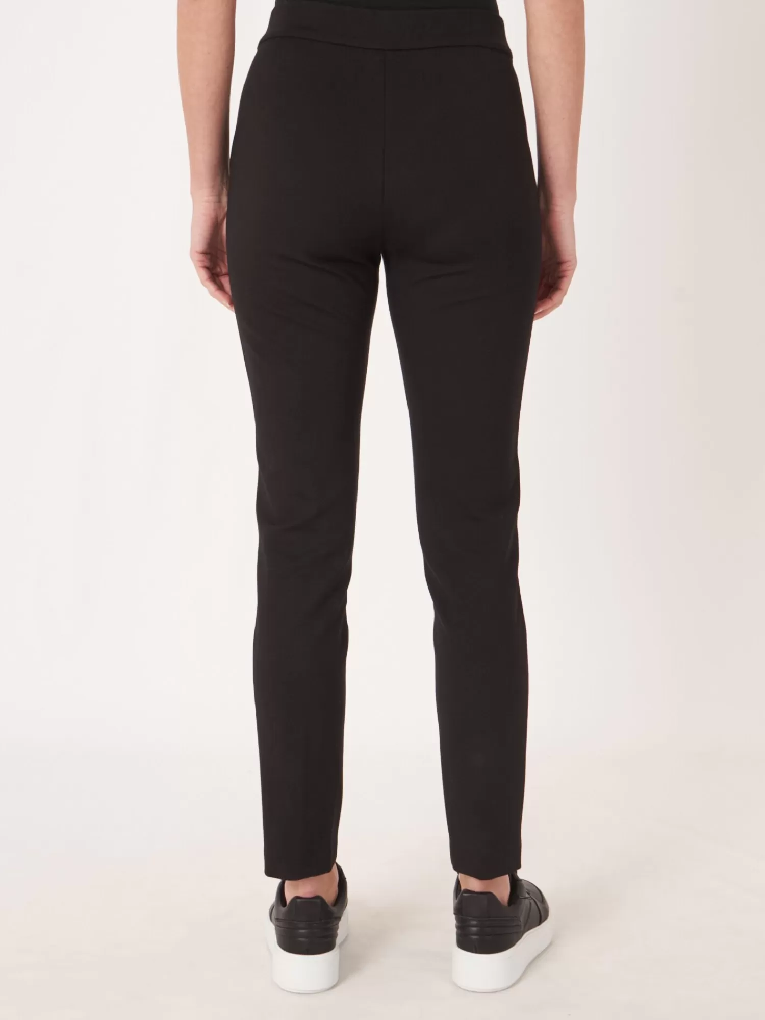 REPEAT cashmere Hosen>Ponte-Hose Mit Frontnaht Black