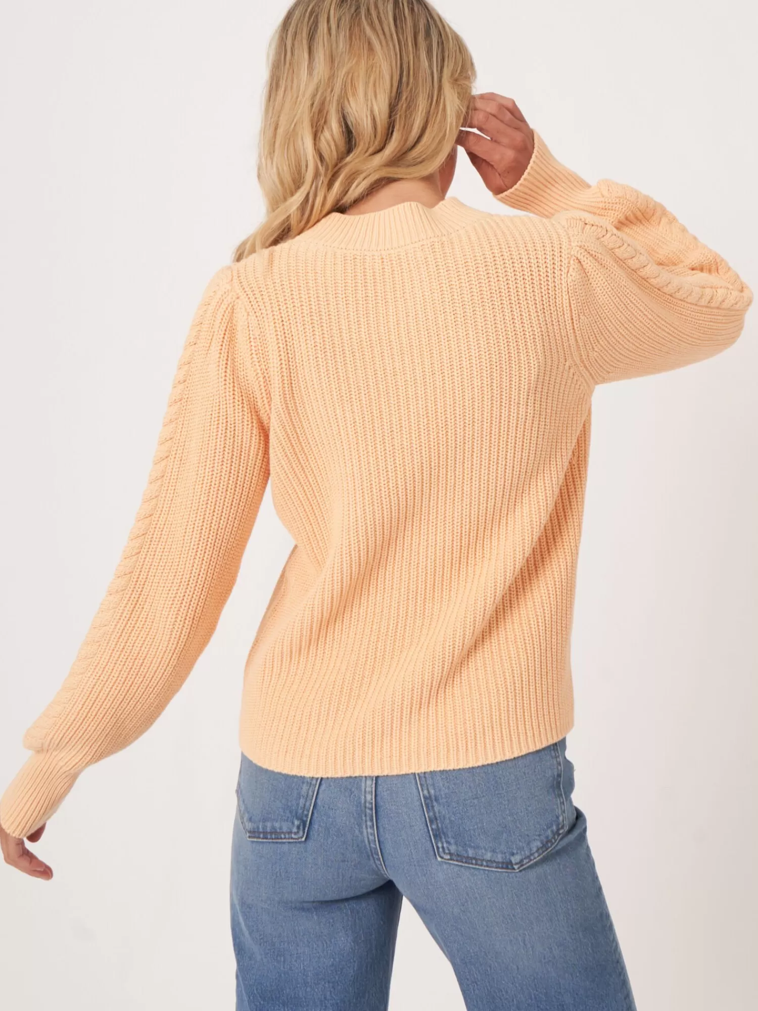 REPEAT cashmere Pullover>Rippenstrickpullover Mit Uberschnittenen Schultern Glow