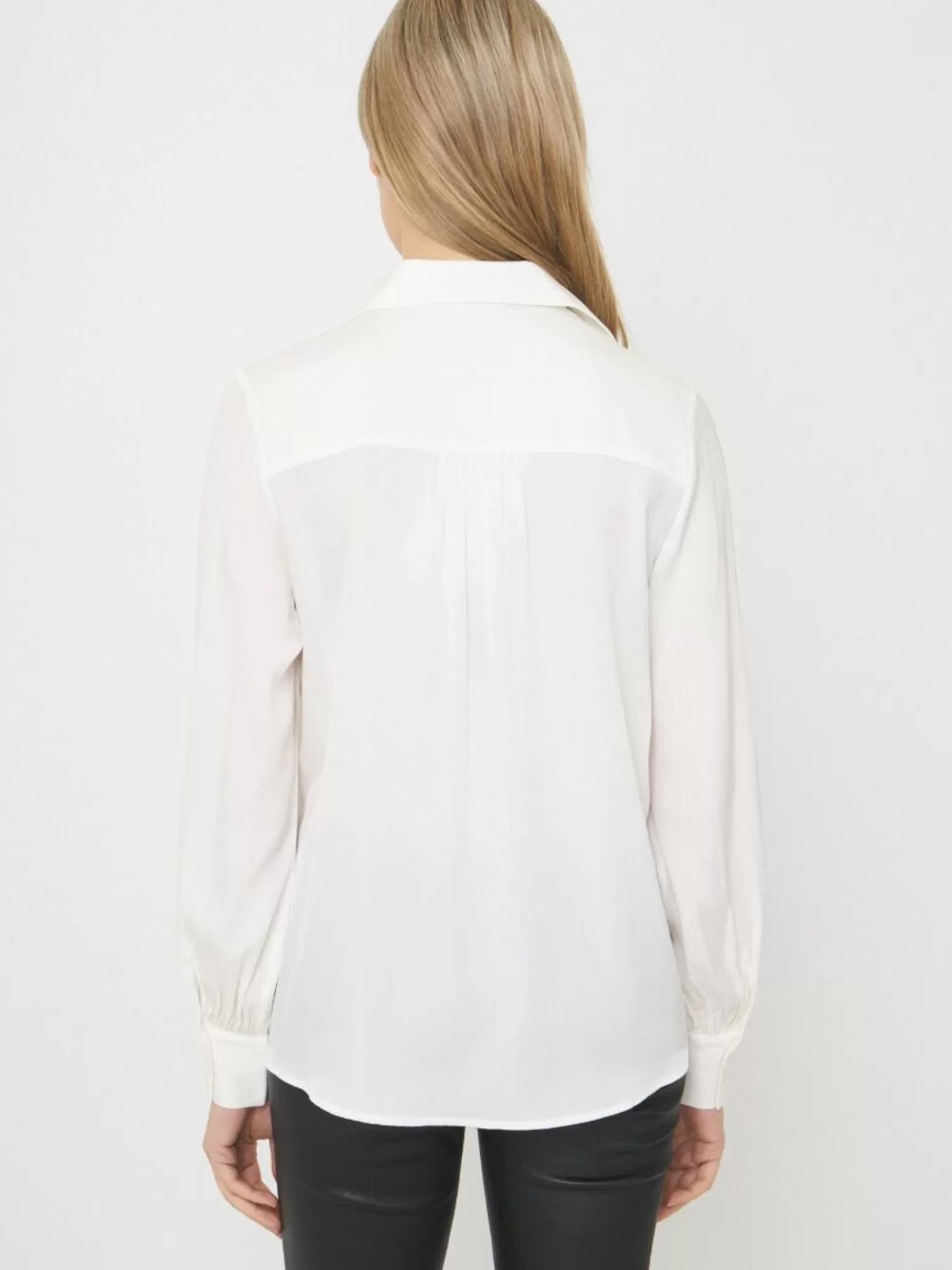 REPEAT cashmere Blusen>Seidenhemd Mit Knopfleiste Mit Schlaufen Cream