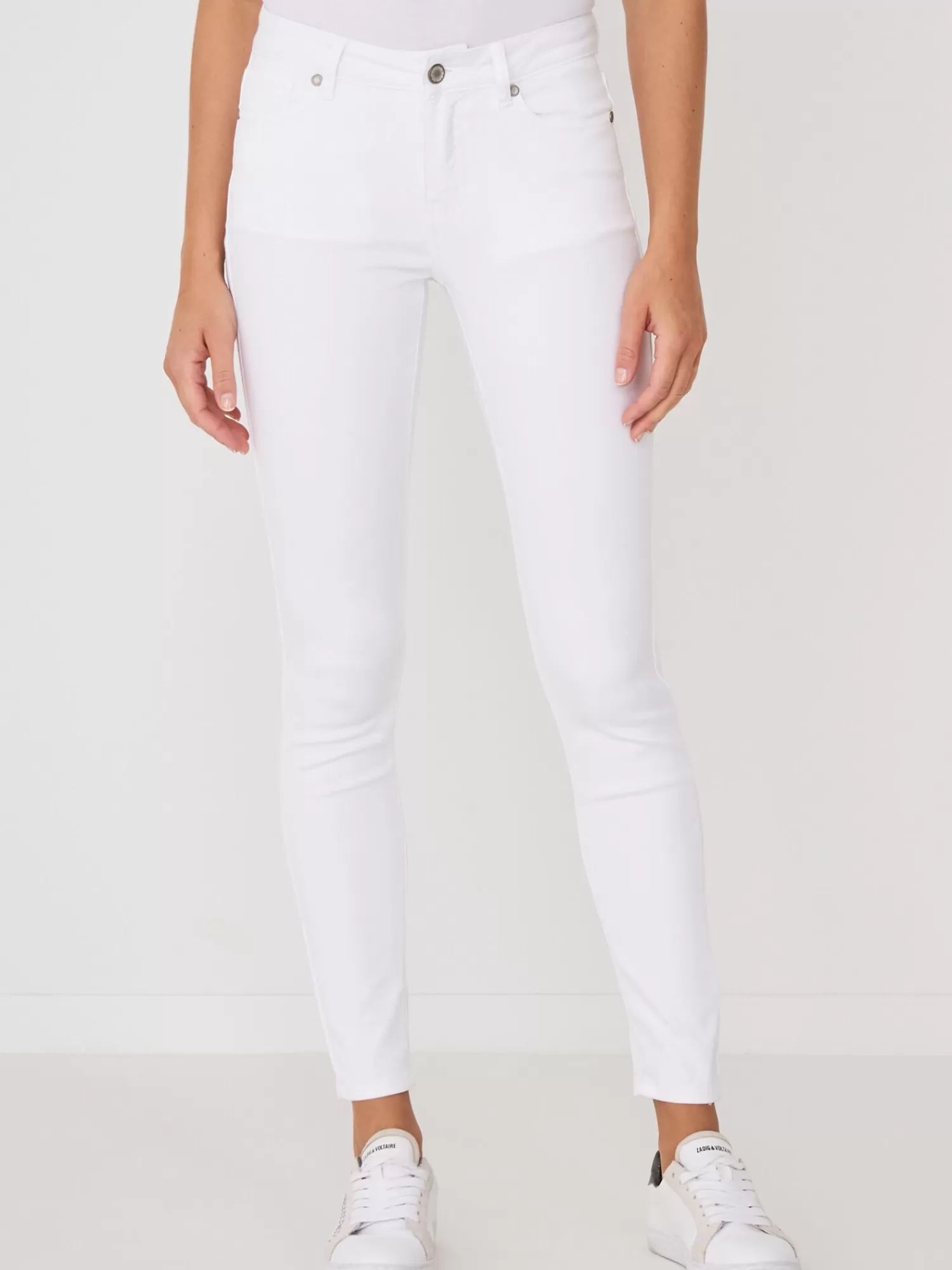 REPEAT cashmere Hosen>Straight-Cut Jeans White