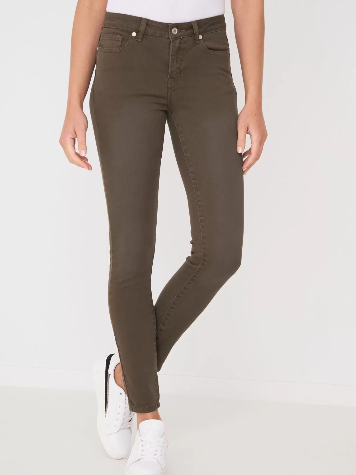 REPEAT cashmere Hosen>Straight-Cut Jeans Khaki