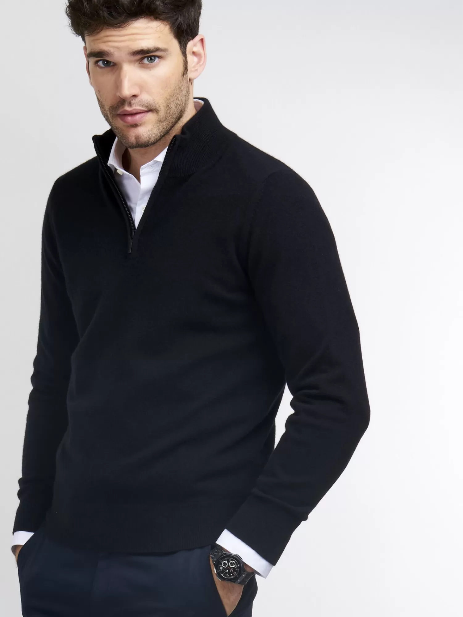 REPEAT cashmere Pullover>Troyer Aus Kaschmir Black