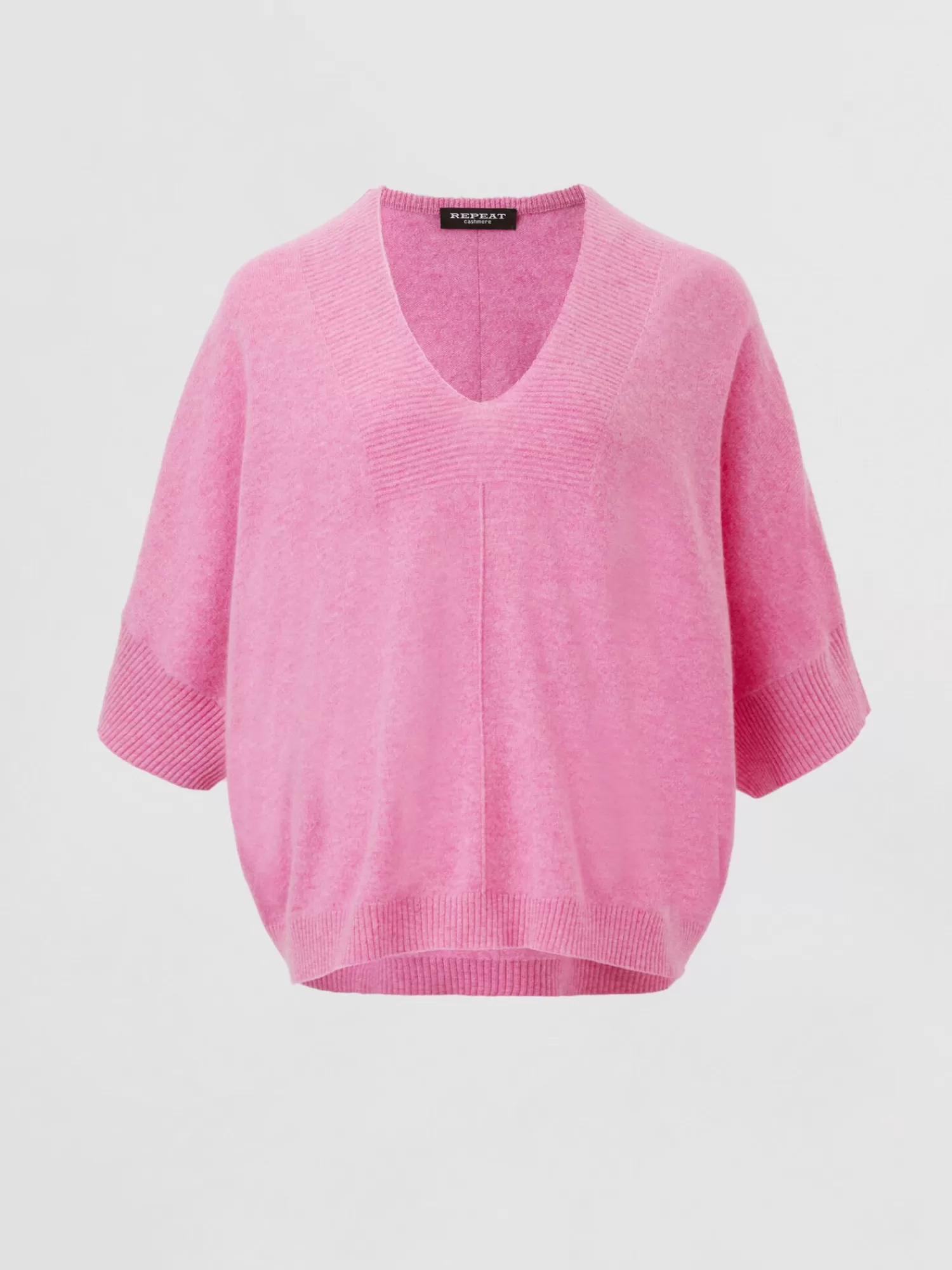 REPEAT cashmere Organisches Kaschmir>Ubergroser Armelloser Bio-Kaschmir-Pullover Blossom