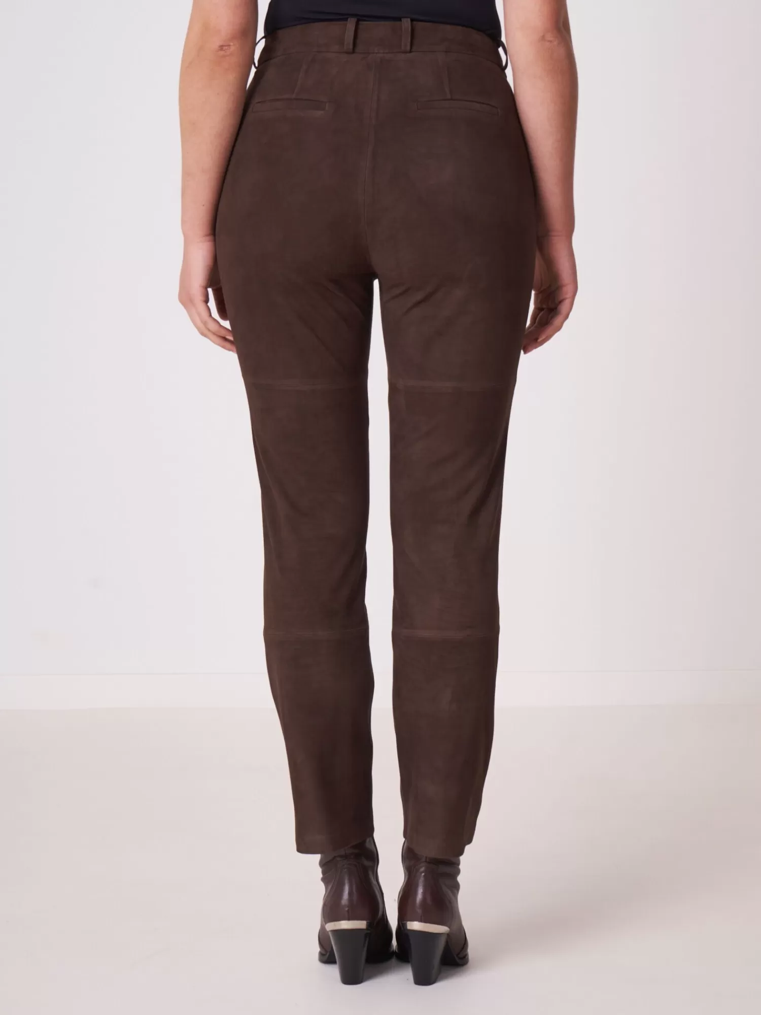 REPEAT cashmere Leder>Weite Wildlederhose Morro